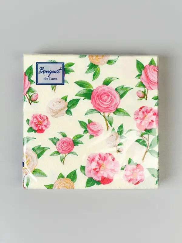 Нежные розы, Салф. Bouquet de Luxe 24х24 3 слоя 25л /15, шт Нежные розы, Салф. Bouquet de Luxe 24х24 3 слоя 25л /15, шт