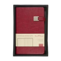 Ежедневник недатированный  А5 Premier (бордовый) 3-686/02
