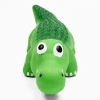 Игрушка пищащая для собак из латекса "Крокодил", 20,5 х 6,5