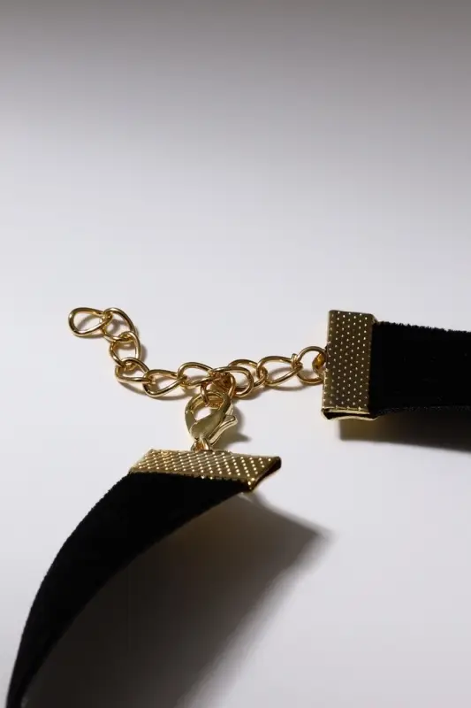 Чокер &laquo;Александрия&raquo;, ажур, овал, чёрный в золоте, 30 см