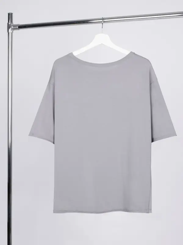 Футболка оверсайз унисекс Vozduh, светло-серая, размер XS/S Футболка оверсайз унисекс Vozduh, светло-серая, размер XS/S