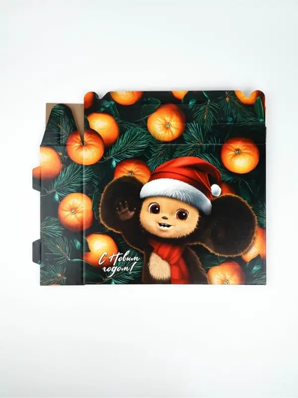 Коробка подарочная Коробка подарочная "Яркого года!", Чебурашка, 33,7 х 27,7 х 7,9 см