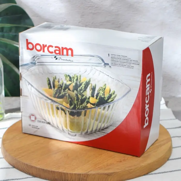 Форма для выпечки запекания из жаропрочного стекла Borcam, 3 л Форма для выпечки запекания из жаропрочного стекла Borcam, 3 л