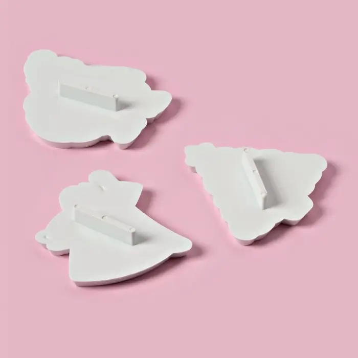 Плунжеры кондитерские Доляна &laquo;Новый год&raquo;, набор 3 шт., пластик, белые