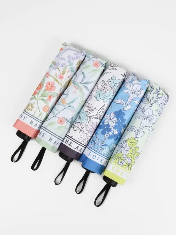 Зонт механический &laquo;Орнамент&raquo;, эпонж, 4 сложения, 8 спиц, R=47/55 см, d=94 см, МИКС