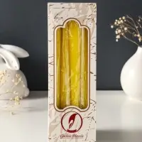Набор свечей античных, 2.3&times;24.5 см, 5 ч, 55 г, 4 шт., жёлтый