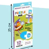 Пазл DUO &laquo;Мама и малыш&raquo;, изучаем цвета, 24 крупные детали