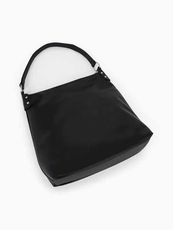 Сумка - мешок женская TEXTURA, на молнии, 32&times;11&times;32 см, чёрная