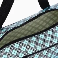 Косметичка-сумка на молнии с сеткой, с ручками, с принтом, голубая