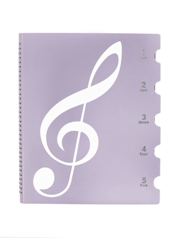 Нотная папка - 30 файлов 60 листов фиолетовая Нотная папка - 30 файлов 60 листов фиолетовая