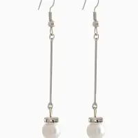 Серьги с жемчугом &laquo;Бусинки на палочке&raquo;, белые