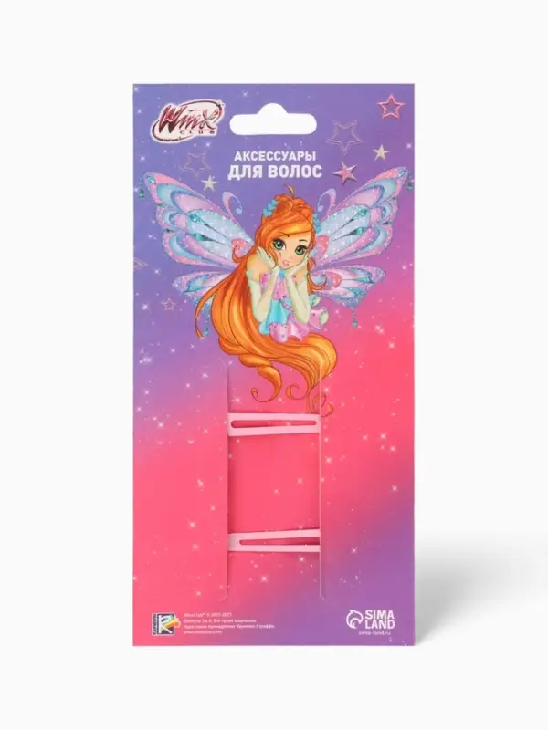 Заколка для волос «Цветы» 2 шт, Винкс Заколка для волос «Цветы» 2 шт, Винкс