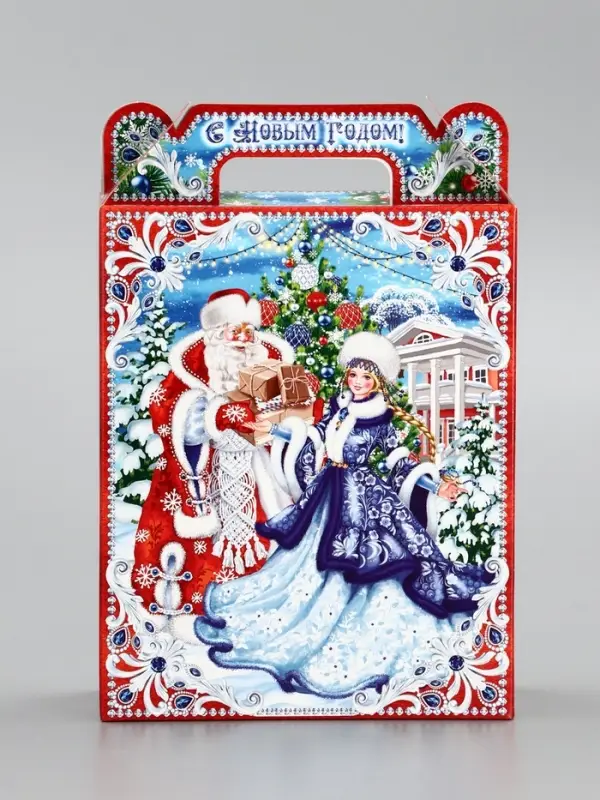 Подарочная коробка новогодняя «Кремль». для сладких подарков, 14×6×21 см Подарочная коробка новогодняя «Кремль». для сладких подарков, 14×6×21 см