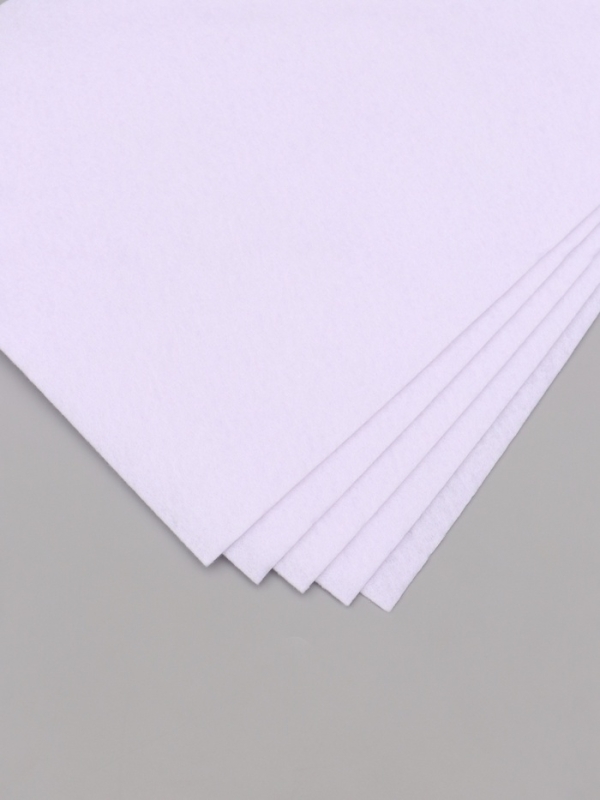 Фетр мягкий 1.5 мм Фетр мягкий 1.5 мм "Белый" набор 5 листов 20х30 см