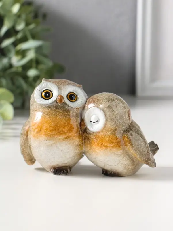 Фигурка полистоун лак &laquo;Совята пухлики&raquo;, 10.5&times;6.3&times;8 см