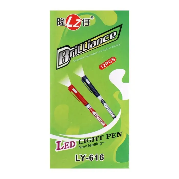 Ручка шариковая-прикол "Фонарик", МИКС