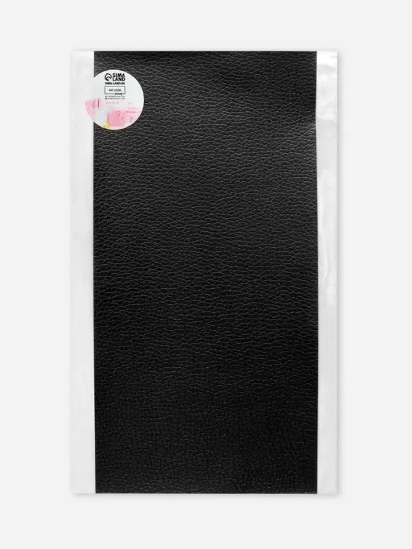 Заплатка клеевая из кожзаменителя, 10&times;20 см, чёрная
