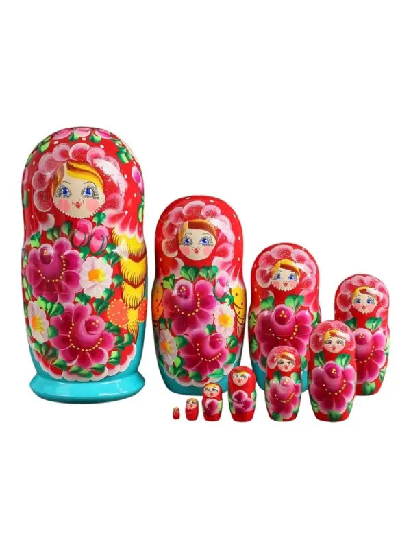 Матрёшка 10 в 1, расписная большая, МИКС