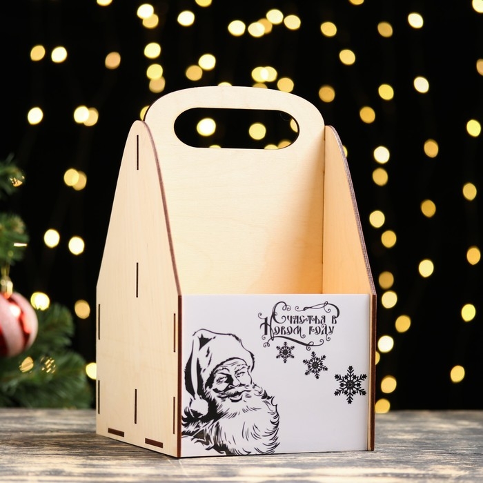 Ящик под пиво  Ящик под пиво "Счастья в Новом Году!" Дед Мороз