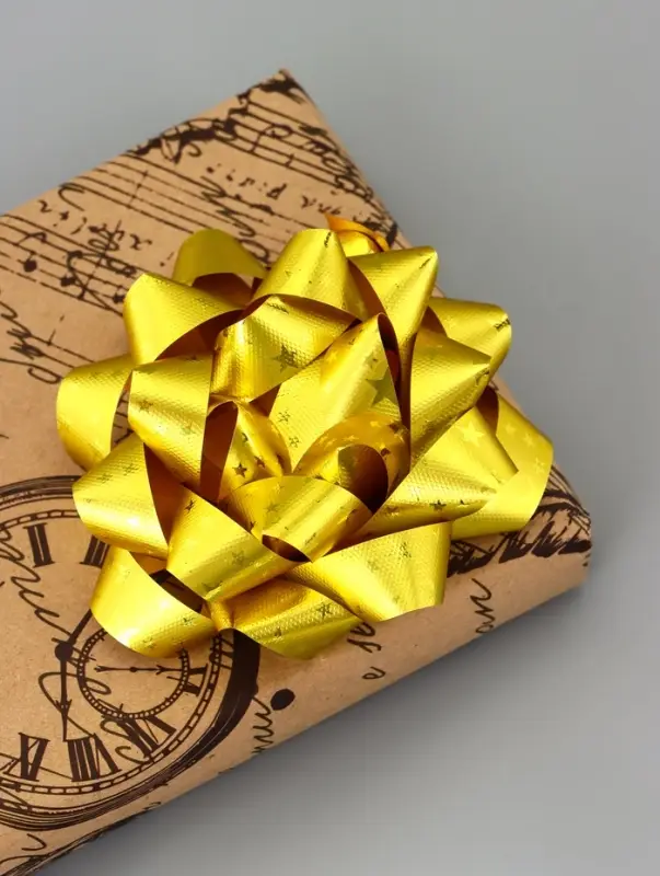 Подарочный Бант - звезда №10, для упаковки подарков, набор 6 шт. МИКС