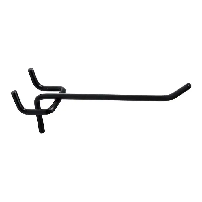 Крючок одинарный для металлической перфорированной панели, d=3.2 мм, L=10 см, шаг 25 мм, чёрный Крючок одинарный для металлической перфорированной панели, d=3.2 мм, L=10 см, шаг 25 мм, чёрный