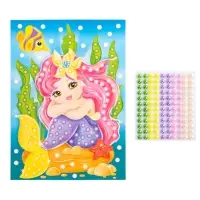 Набор для творчества. Аппликация бусинами "Русалочка" (180х250 мм, европодвес)