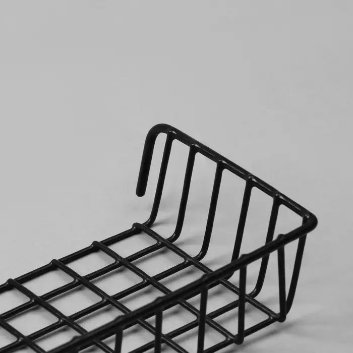 Корзина на сетку, 23&times;11.5&times;5 см, чёрная