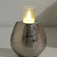 Подсвечник на 1 свечу &laquo;Глория&raquo;, d=4 см, серебро, 12.5&times;8&times;12 см