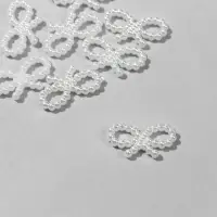 Бусины пластиковые &laquo;Жемчужный бант&raquo;, 1.8&times;1&times;0.2 см, набор 10 г, белые