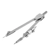 Циркуль металлический Calligrata, 110 мм, с грифелями, в пластиковом пенале