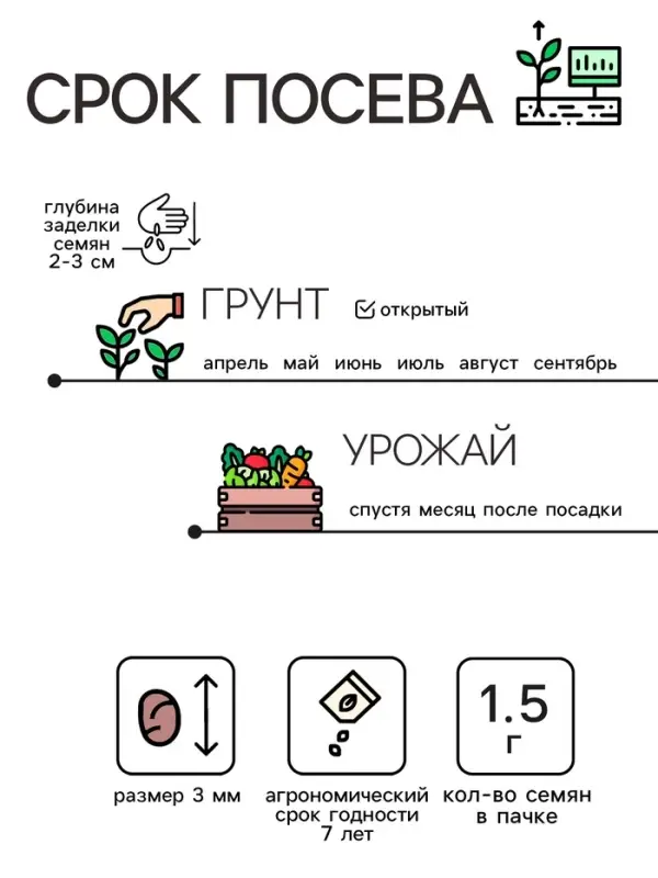 Семена Редис  Семена Редис "Дуро Краснодарское", 1 г