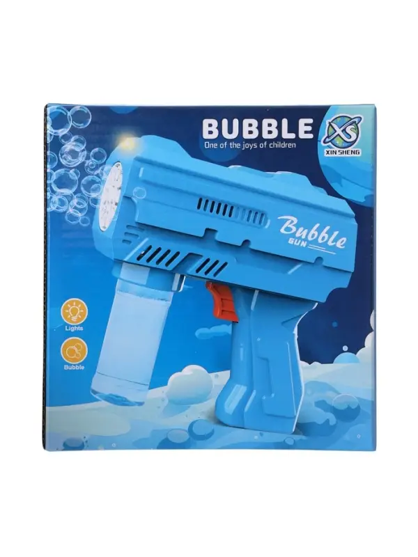 Генератор мыльных пузырей &laquo;Пистолет&raquo;, световые эффекты, работает от батареек, красный