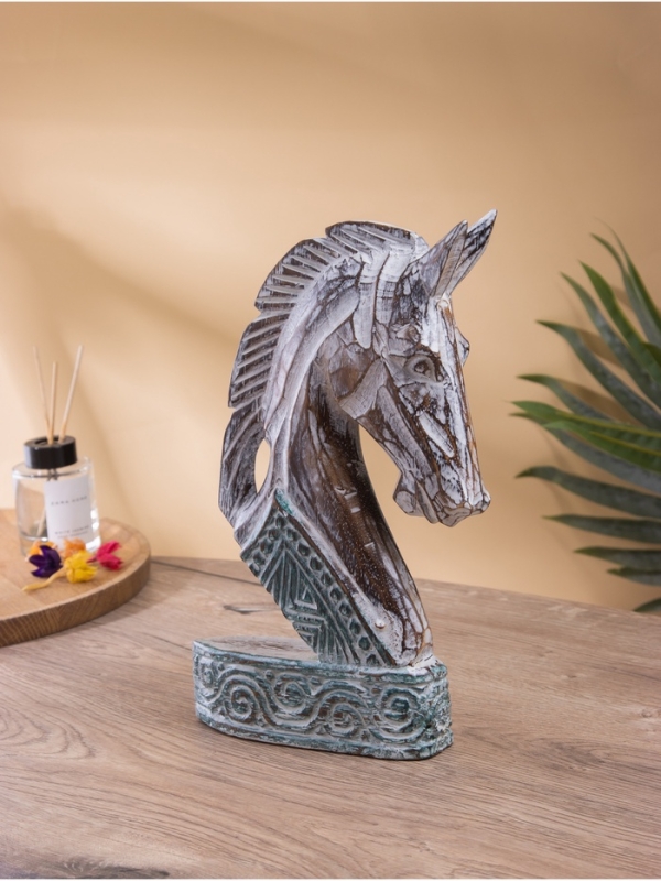 Сувенир резной дерево Сувенир резной дерево "Голова коня", 18х5х30 см