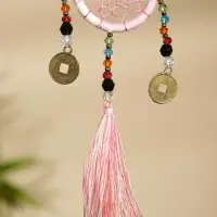 Брелок &laquo;Ловец снов&raquo;, 4&times;15 см, бледно-розовый