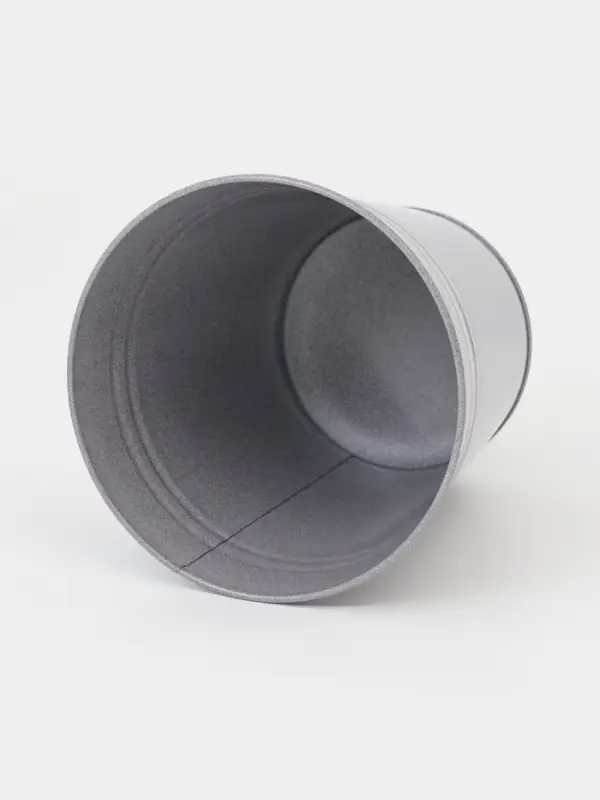 Вазон без ручек, 5 л, h=20.5 см, нержавеющая сталь, графитовый