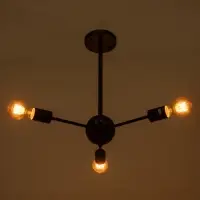 Люстра &laquo;Кон&raquo; 3&times;40 Вт Е27 черный 50&times;50&times;43 см
