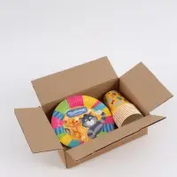 Посуда одноразовая бумажная на 10 персон «Простоквашино»: стаканы, тарелки, скатерть, Союзмультфильм Посуда одноразовая бумажная на 10 персон «Простоквашино»: стаканы, тарелки, скатерть, Союзмультфильм