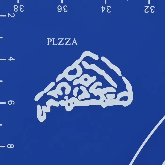 Коврик для выпечки и раскатки теста с разметкой Доляна &laquo;Эрме&raquo;, силикон, 40&times;30 см, синий