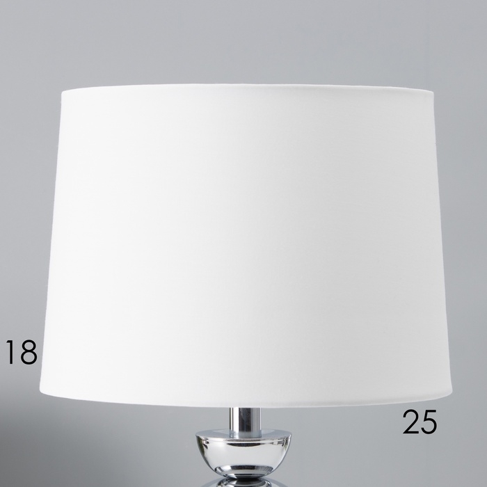 Настольная лампа с абажуром RISALUX «Джоел», Е27, 40 Вт, хром, 25×25×42.5 см Настольная лампа с абажуром RISALUX «Джоел», Е27, 40 Вт, хром, 25×25×42.5 см