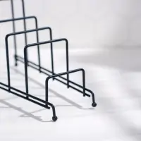 Подставка для крышек на 5 предметов Доляна, 28.5&times;12.5&times;16.5 см, чёрная