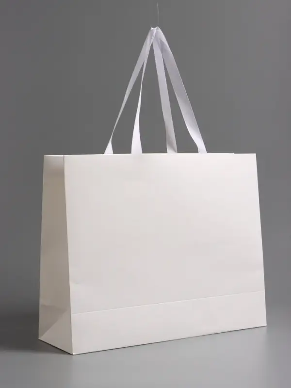 Пакет подарочный "Белый", 40 х 32 х 13 см