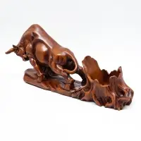 Подставка под бутылку TAKE IT EASY &laquo;Бык&raquo;, полистоун под дерево, 49&times;11&times;22 см