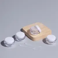 Баночки для хранения, с лопатками, 10 мл, набор - 6 шт., прозрачный/белый