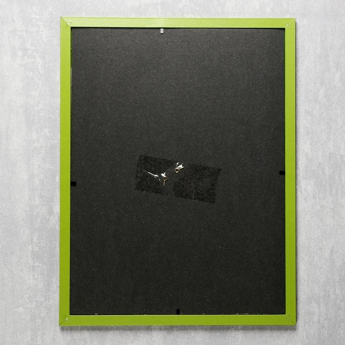 Фоторамка МДФ 30х40 см, №6, ширина 18 мм, толщина 12 мм, зеленый (пластиковый экран)