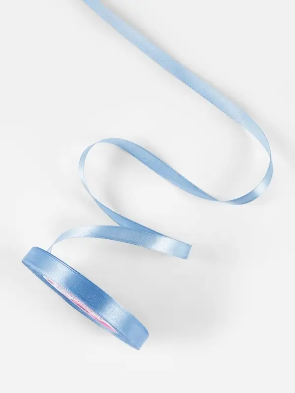 Лента атласная, 10 мм, 23&plusmn;1 м, небесно-голубая №278