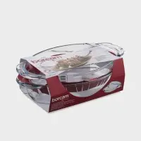 Утятница Paşabah&ccedil;e Borcam, 2 л, с крышкой-формой, жаропрочное стекло, прозрачная