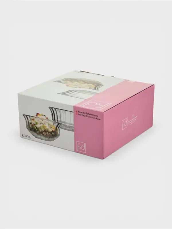 Салатник Paşabah&ccedil;e Konya, 1.5 л, d=22.2 см, стекло, прозрачный