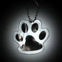 Светоотражающий элемент &laquo;Лапка&raquo;, двусторонний, 5.5&times;4.8 см, цвет белый