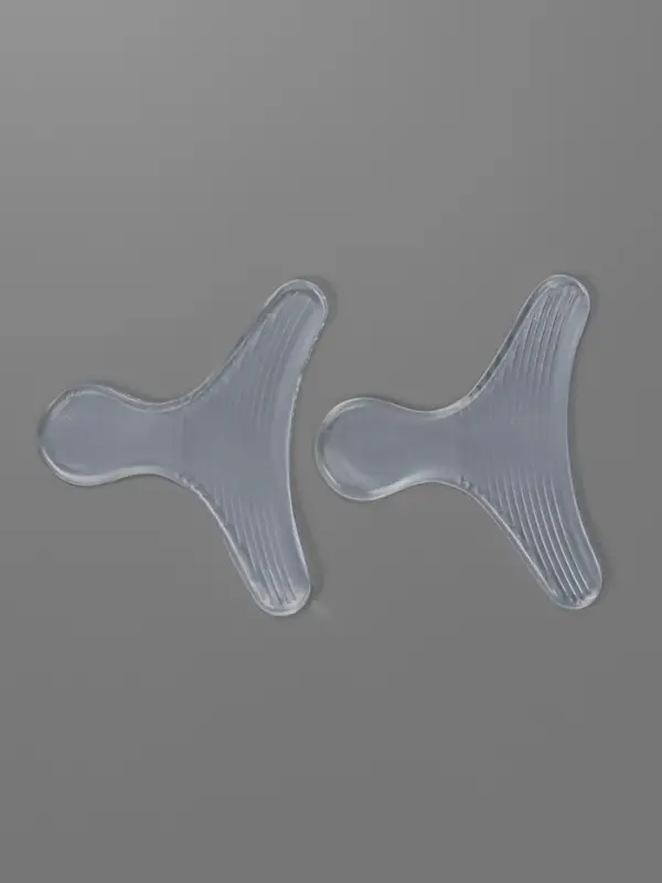 Пяткоудерживатели для обуви, с подпяточником, на клеевой основе, силиконовые, 9&times;6.8 см, пара, прозрачные