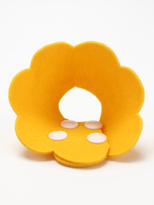 Ветеринарный воротник из фетра  Ветеринарный воротник из фетра "Ромашка", размер XS, жёлтый